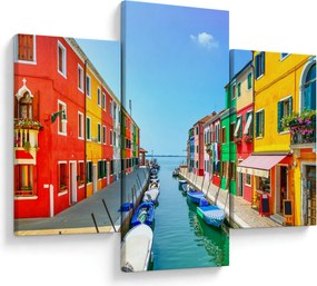 Kép - Burano sziget, Velence, Olaszország (90x60 cm)