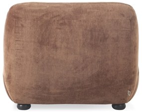 Barna bársony fotel Wyatt – Dutchbone