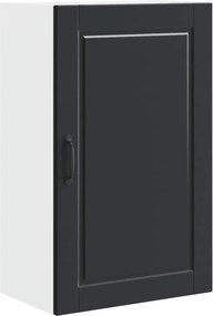 vidaXL Konyhaszekrény polcokkal ajtóval Fekete 50 x 31 x 80 cm Faanyag