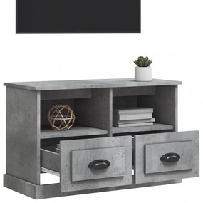 betonszürke szerelt fa TV-szekrény 80 x 35 x 50 cm
