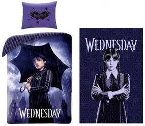Wednesday Umbrella of Secrets felnőtt ágyneműhuzat és polár takaró szett