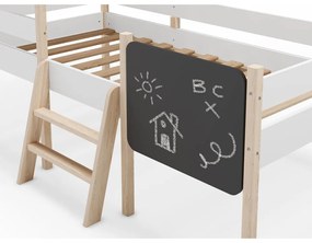 Fehér házikó alakú magasított borovi fenyő gyerekágy 90x190 cm Mint – Marckeric