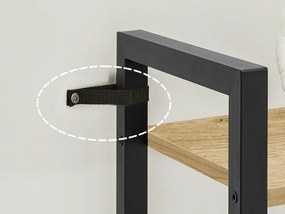 Tároló fém vázzal TAYLOR 6 polc, artisan tölgy
