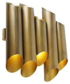 Ipari fali lámpa sárgaréz 10-lámpás - Whistle