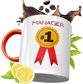 Narancssárga Bögre Menedzsernek Ajándék fényképes nyomtatással