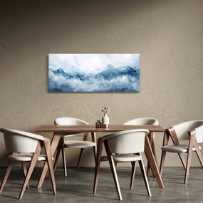 Kép - Felhők és hullámok, akvarell (120x50 cm)