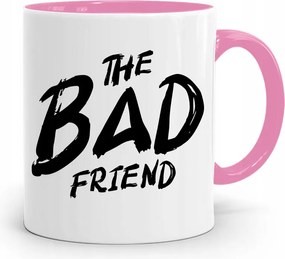Rózsaszín Vicces Bögre The Bad Friend fényképes nyomtatással