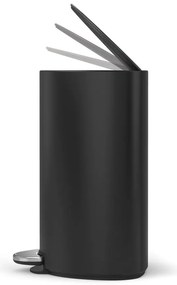 Matt fekete fém pedálos szemetes 6 l – simplehuman