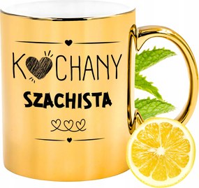 Prémium Arany Csillogó Bögre Sakkozónak Ajándék Nyomtatott Fotóval