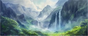 Kép - Vízesések völgye (120x50 cm)