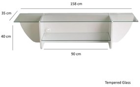 TV asztal Dukoki (fehér) . 1095494