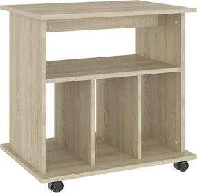 vidaXL sonoma tölgy színű szerelt fa kerekes szekrény 60x45x60 cm