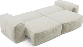 Bézs zsenília kinyitható kanapé 275 cm Kuki – Makamii