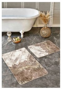 Barna fürdőszobai kilépő szett 2 db-os 60x100 cm – Mila Home