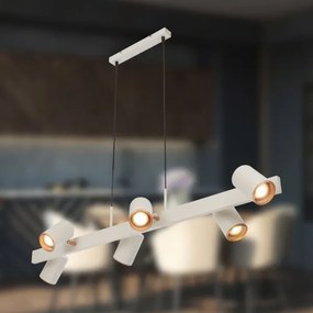 Briloner 4058064 - ERA zsinóros függeszték 6xGU10/10W/230V krémszínű