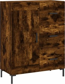 vidaXL füstös tölgy színű szerelt fa tálalószekrény 69,5 x 34 x 90 cm