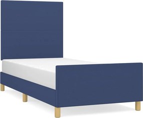 vidaXL ágykeret matrac nélkül kék 90x190 cm szövet