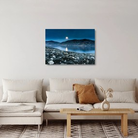 Egy éjszakai táj képe, Izland (üvegen) (70x50 cm)