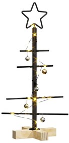 Fém karácsonyfa állvánnyal Fekete 60 cm Porszórt Acél