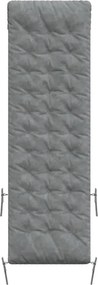 vidaXL szürke műbőr napozóágypárna 160 x 50 x 10 cm
