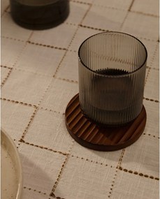 Sötét natúr színű fa poháralátét szett 4 db-os Rommu – Kave Home