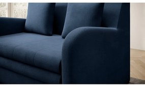 Kék bársony kinyitható kanapé 130 cm Ario – ELTAP