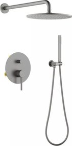 AREZZO design ASTRO falsík alatti zuhanycsaptelep szett, gun metal