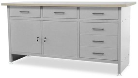 HENRY munkapad, 1700 x 850 x 600 mm, szürke