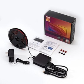 Digitális LED szalag szett HDMI BOX-al , TV képernyő követő funkcióval , RGB + IC (digitális) , dimmelhető , 5.5m , WIFI/Bluetooth , TUYA , LEDISSIMO AMBIENT LIGHT