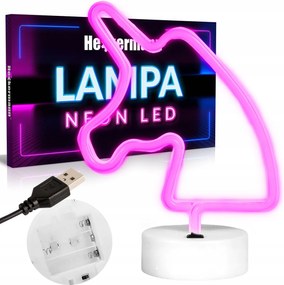 Neon Led Unikornis Lámpa Usb Állvánnyal A Szobába
