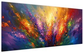 Kép - A virágok absztrakciója (120x50 cm)