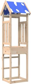 vidaXL Játék Torny Barna 52.5 x 46.5 x 208 cm Tömör fenyőfa