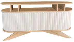 Konzolasztal Stor - Oak, White