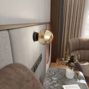 Fali lámpa ROSSI 1xE14/10W/230V fekete/bézs