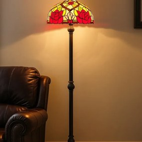Brilagi - Tiffany-stílusú vitrázs állólámpa GARLAN 2xE27/60W/230V