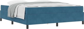vidaXL Ágykeret matracmal Sötét kék 180 x 200 cm szövet