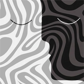 Fotótapéta Falra az előszoba konyhájába Absztrakt arcok 250x250 Ragasztó