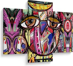 Kép - utca, művészet - bagoly (90x60 cm)