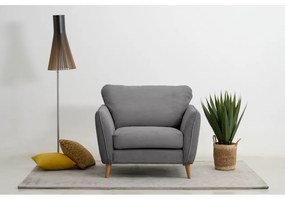 Sötétszürke kordbársony fotel Paris – Scandic