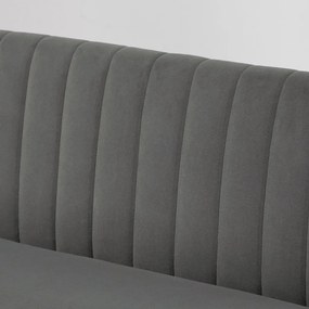 HOMCOM Kanapé Retro Design 2 Személyes kanapé, fa lábak, sötétszürke