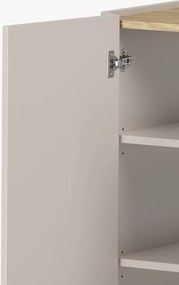 Elivo komód 150 cm fiókokkal lábakon - kasmír / olajozott tölgy
