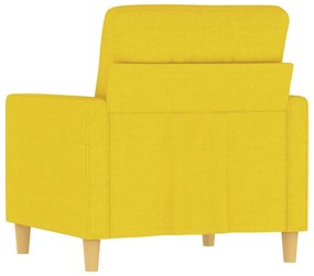 vidaXL világossárga szövet kanapéfotel 60 cm