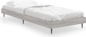 vidaXL sonoma tölgyszínű szerelt fa ágykeret 75 x 190 cm
