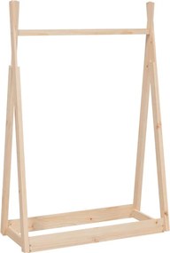 vidaXL tömör fenyőfa ruhatartó állvány 100 x 45x 150 cm