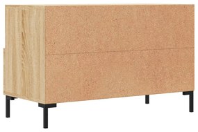 sonoma tölgy színű szerelt fa TV-szekrény 80 x 36 x 50 cm