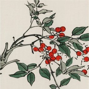 Fotótapéta Flizelina Nappali és Hálószoba Irodába Bogyó ág 250x250 Ragasztó