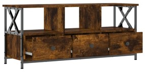 sonoma tölgy színű szerelt fa és vas TV-szekrény 102x33x45 cm