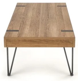 Kávésasztal TULUZA 41x120 cm arany dió/fekete