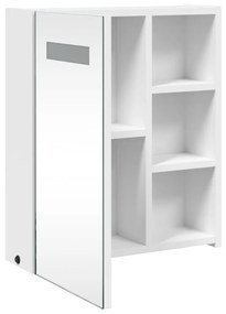fehér tükrös fürdőszobaszekrény LED-del 45 x 13 x 52 cm