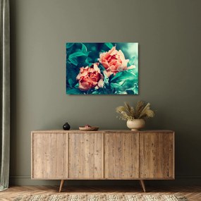 Tavaszi virágok képe (üvegen) (70x50 cm)